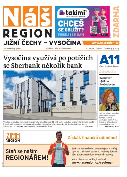 E-magazín Náš Region - Vysočina 20/2025 - A 11 s.r.o.