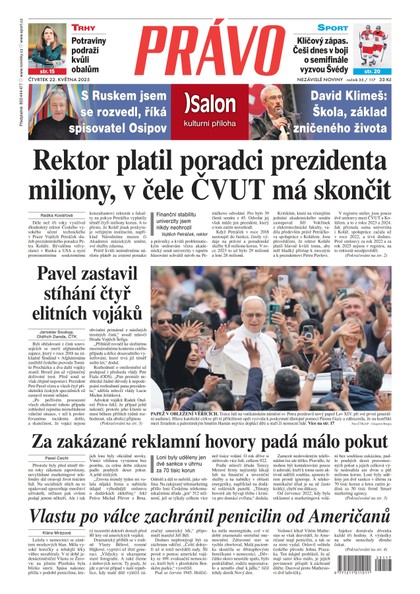 E-magazín Deník Právo - 22.5.2025 - Borgis, a.s.