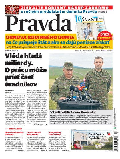 E-magazín Denník Pravda 27.5. 2025 - OUR MEDIA SR a. s.