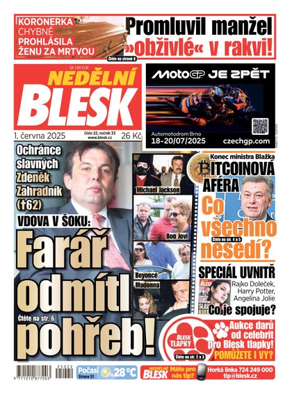 E-magazín NEDĚLNÍ BLESK - 01.06.2025 - CZECH NEWS CENTER a. s.