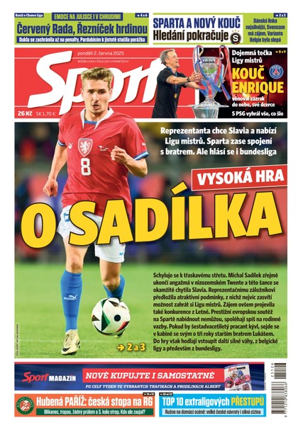 E-magazín Sport - 02.06.2025 - CZECH NEWS CENTER a. s.