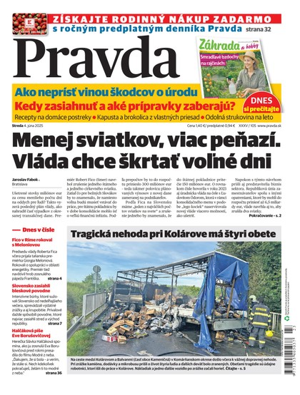 E-magazín Denník Pravda 04. 06. 2025 - OUR MEDIA SR a. s.