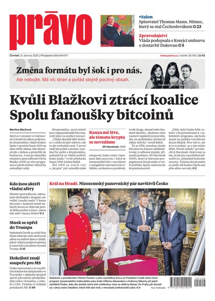 E-magazín Deník Právo - 5.6.2025 - Borgis, a.s.