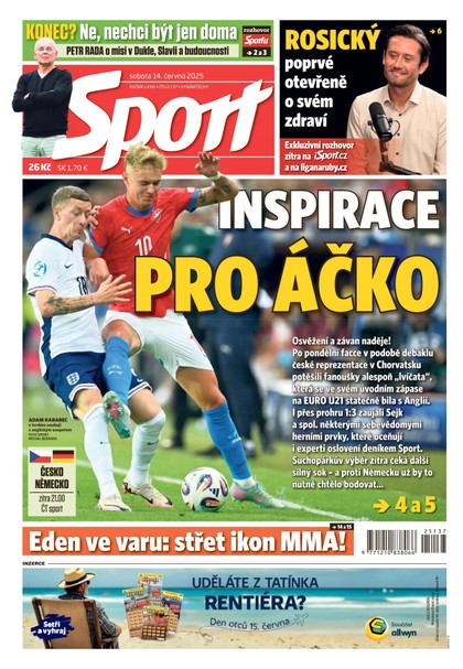 E-magazín Sport - 14.06.2025 - CZECH NEWS CENTER a. s.