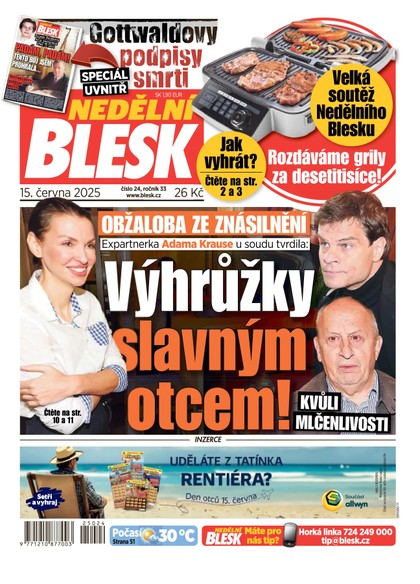 E-magazín NEDĚLNÍ BLESK - 15.06.2025 - CZECH NEWS CENTER a. s.