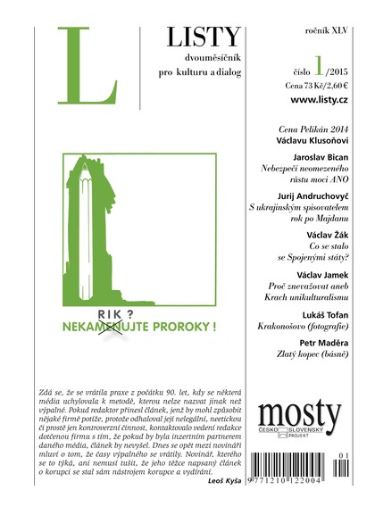 E-magazín Listy 1/2015 - Listy, dvouměsíčník pro kulturu a dialog