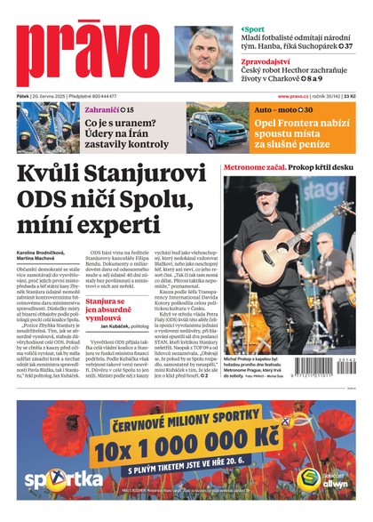 E-magazín Deník Právo - 20.6.2025 - Borgis, a.s.