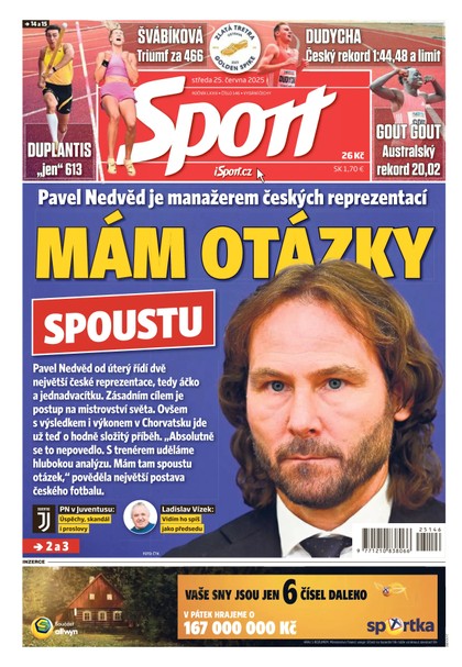 E-magazín Sport - 25.06.2025 - CZECH NEWS CENTER a. s.