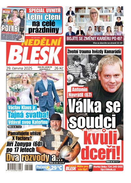 E-magazín NEDĚLNÍ BLESK - 29.06.2025 - CZECH NEWS CENTER a. s.