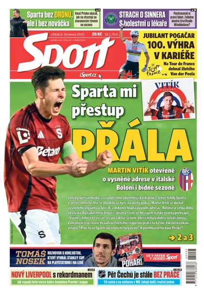E-magazín Sport - 09.07.2025 - CZECH NEWS CENTER a. s.