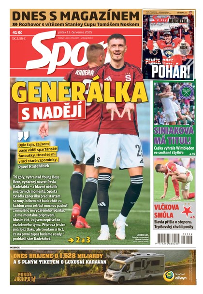 E-magazín Sport - 11.07.2025 - CZECH NEWS CENTER a. s.