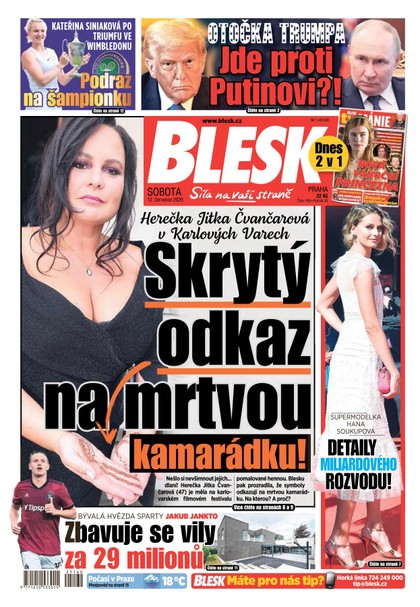 E-magazín Blesk - 12.07.2025 - CZECH NEWS CENTER a. s.