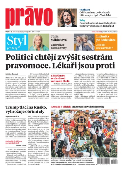 E-magazín Deník Právo - 15.7.2025 - Borgis, a.s.