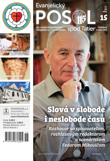 E-magazín Evanjelický posol spod Tatier 15/2025 - TRANOSCIUS a.s.