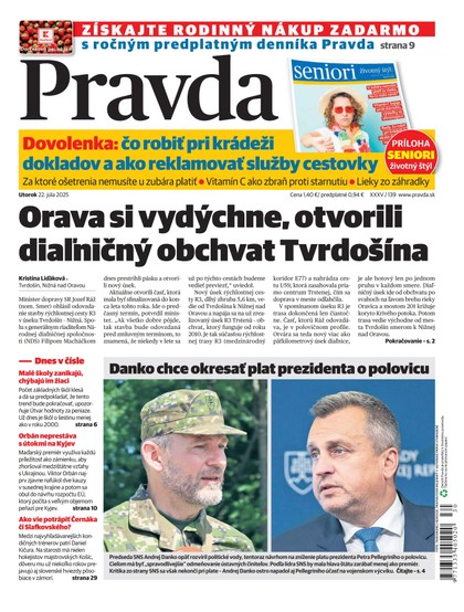 E-magazín Denník Pravda 22. 7. 2025 - OUR MEDIA SR a. s.