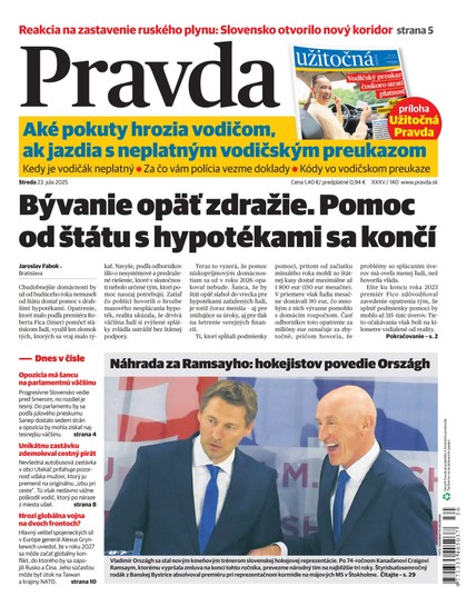 E-magazín Denník Pravda 23. 7. 2025 - OUR MEDIA SR a. s.