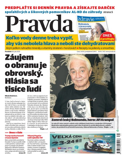E-magazín Denník Pravda 28. 7. 2025 - OUR MEDIA SR a. s.