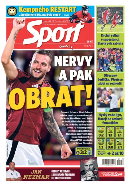 E-magazín Sport - 28.07.2025 - CZECH NEWS CENTER a. s.