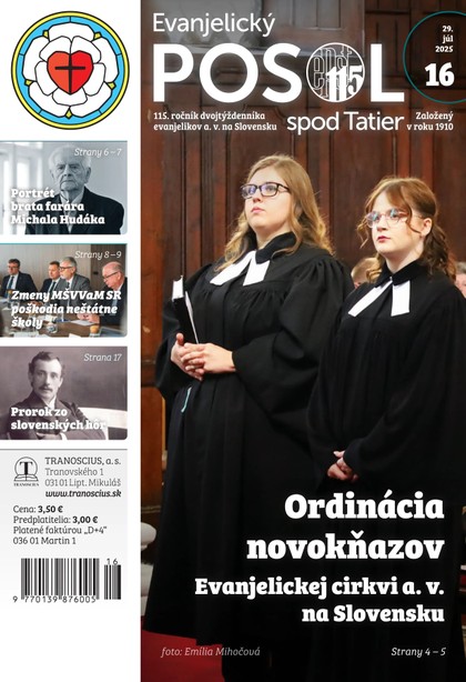 E-magazín Evanjelický posol spod Tatier 16/2025 - TRANOSCIUS a.s.