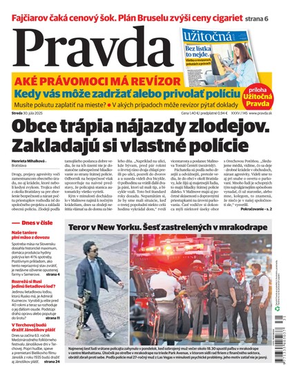 E-magazín Denník Pravda 30. 7. 2025 - OUR MEDIA SR a. s.
