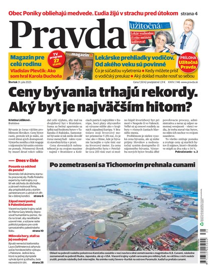 E-magazín Denník Pravda 31. 7. 2025 - OUR MEDIA SR a. s.