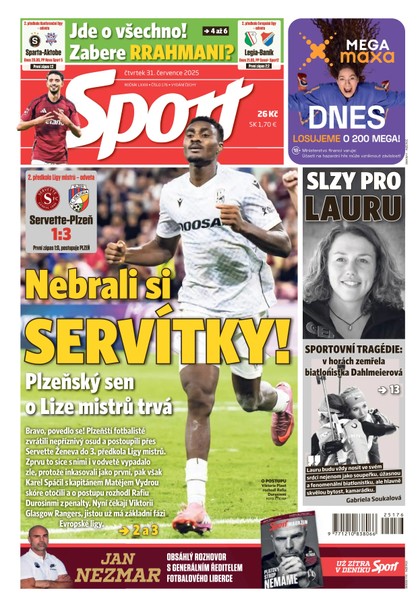 E-magazín Sport - 31.07.2025 - CZECH NEWS CENTER a. s.