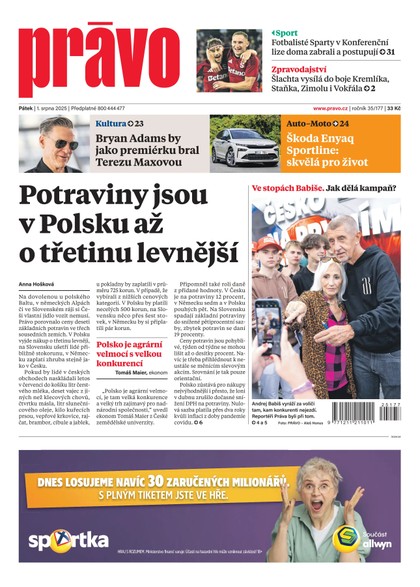 E-magazín Deník Právo - 1.8.2025 - Borgis, a.s.