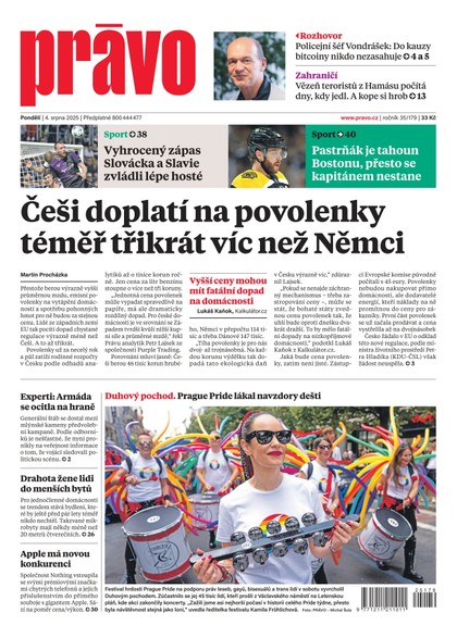 E-magazín Deník Právo - 4.8.2025 - Borgis, a.s.