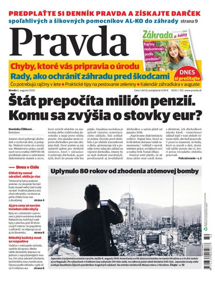 E-magazín Denník Pravda 6. 8. 2025 - OUR MEDIA SR a. s.