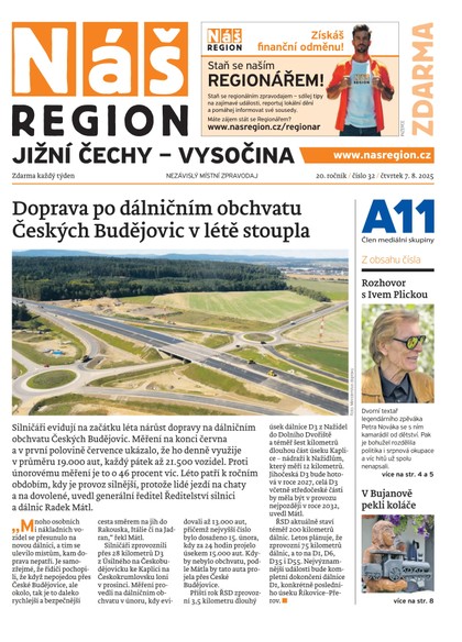 E-magazín Náš Region - Jižní Čechy 32/2025 - A 11 s.r.o.