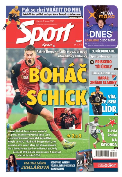 E-magazín Sport - 07.08.2025 - CZECH NEWS CENTER a. s.