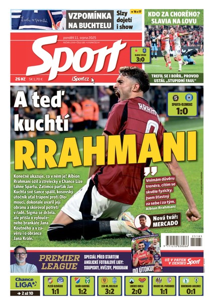 E-magazín Sport - 11.08.2025 - CZECH NEWS CENTER a. s.