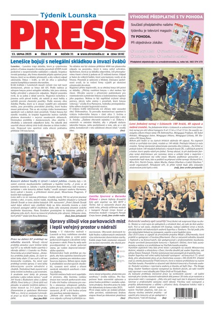 E-magazín Lounský Press 33/25 - Ohře Media