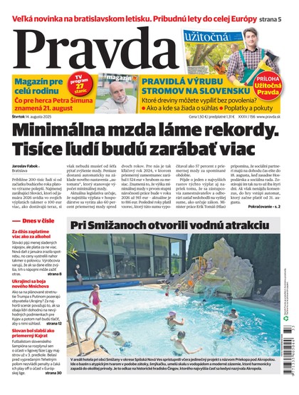 E-magazín Denník Pravda 14. 8. 2025 - OUR MEDIA SR a. s.