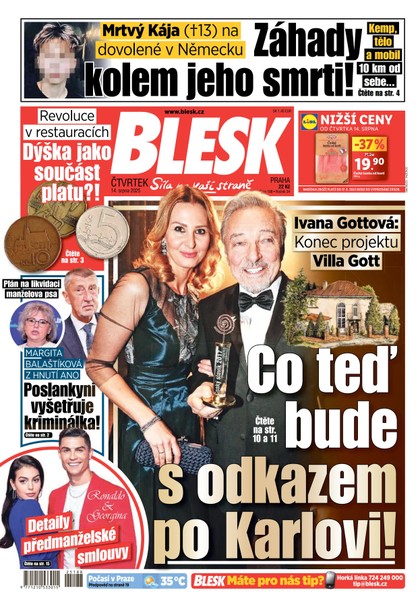 E-magazín Blesk - 14.08.2025 - CZECH NEWS CENTER a. s.