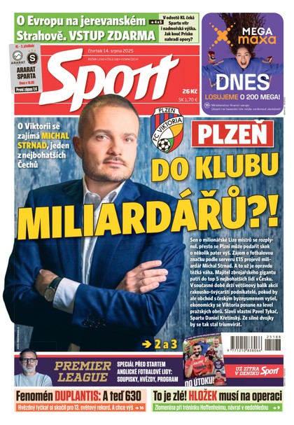 E-magazín Sport - 14.08.2025 - CZECH NEWS CENTER a. s.