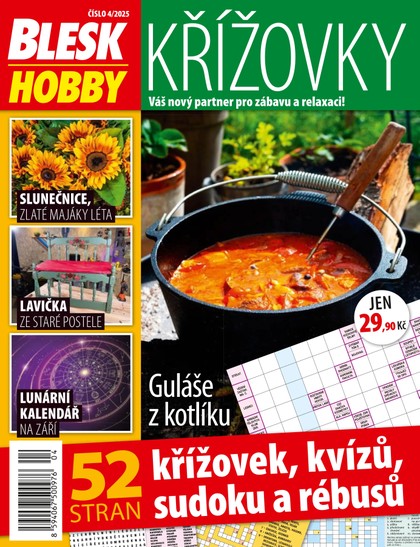 E-magazín Blesk Hobby KŘÍŽOVKY - 04/2025 - CZECH NEWS CENTER a. s.