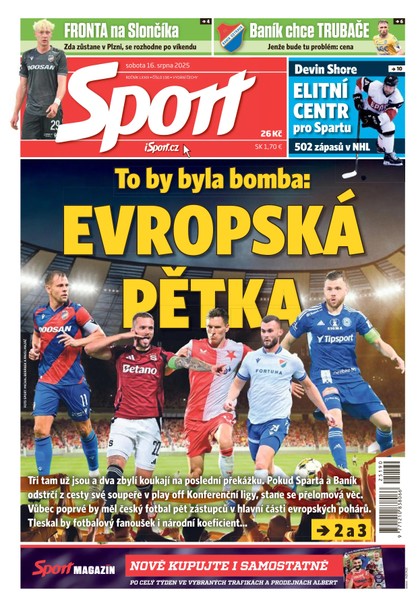 E-magazín Sport - 16.08.2025 - CZECH NEWS CENTER a. s.