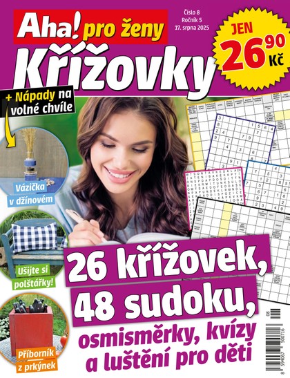 E-magazín Aha! pro ženy křížovky 8/2025 - CZECH NEWS CENTER a. s.