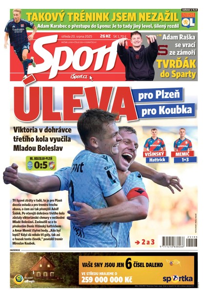 E-magazín Sport - 20.08.2025 - CZECH NEWS CENTER a. s.