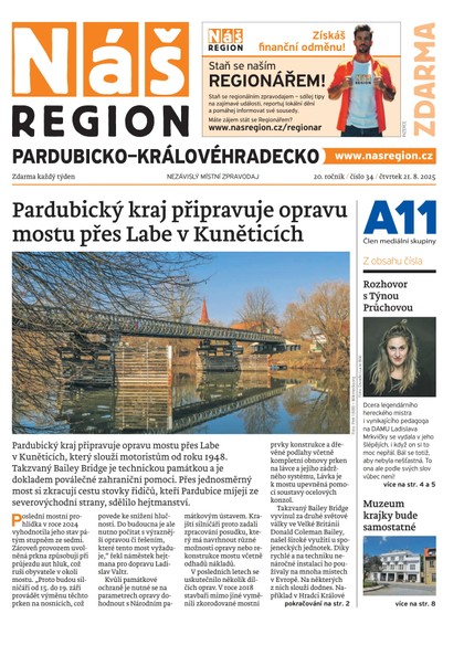E-magazín Náš Region - Pardubicko/Královéhradecko 34/2025 - A 11 s.r.o.