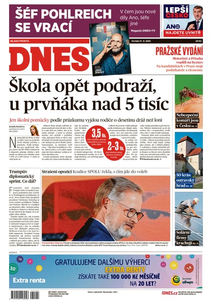 E-magazín MF DNES - 21.08.2025 - MAFRA, a.s.