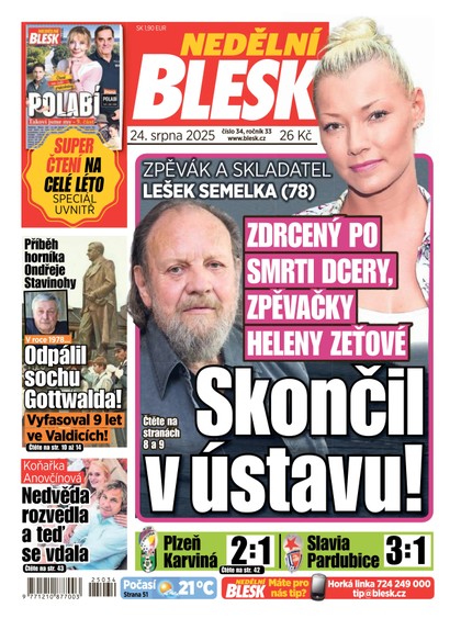 E-magazín NEDĚLNÍ BLESK - 24.08.2025 - CZECH NEWS CENTER a. s.