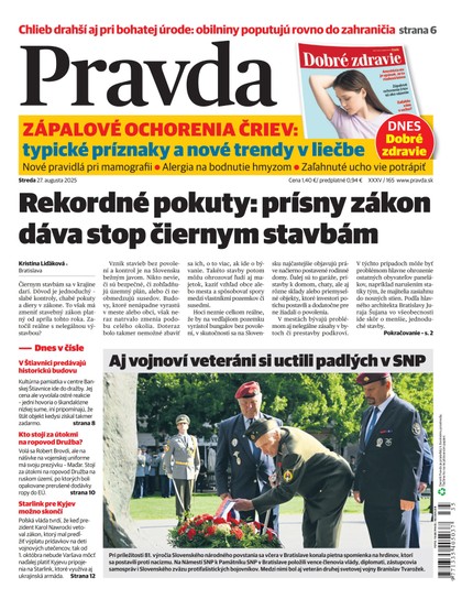 E-magazín Denník Pravda 27. 8. 2025 - OUR MEDIA SR a. s.