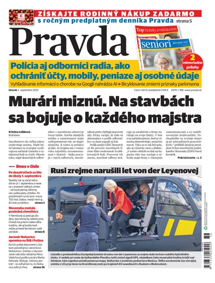 E-magazín Denník Pravda 2. 9. 2025 - OUR MEDIA SR a. s.