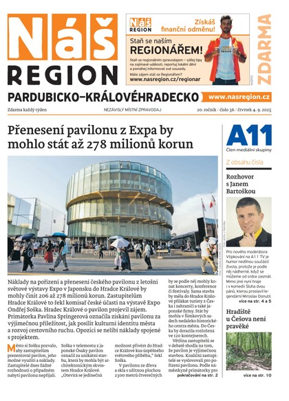 E-magazín Náš Region - Pardubicko/Královéhradecko 36/2025 - A 11 s.r.o.