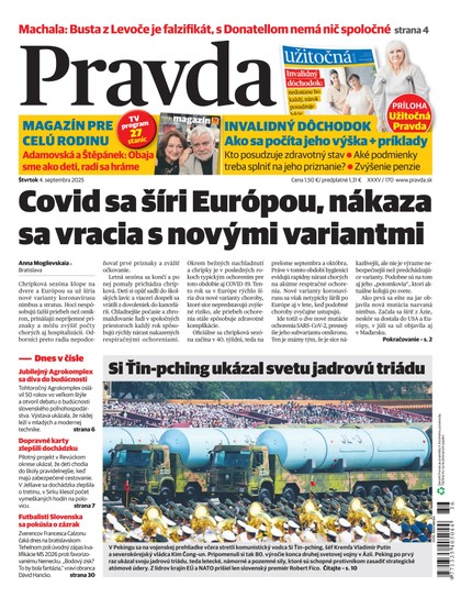 E-magazín Denník Pravda 4. 9. 2025 - OUR MEDIA SR a. s.