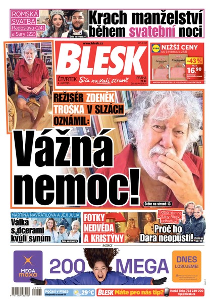 E-magazín Blesk - 04.09.2025 - CZECH NEWS CENTER a. s.