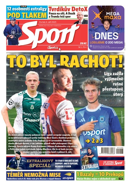 E-magazín Sport - 04.09.2025 - CZECH NEWS CENTER a. s.
