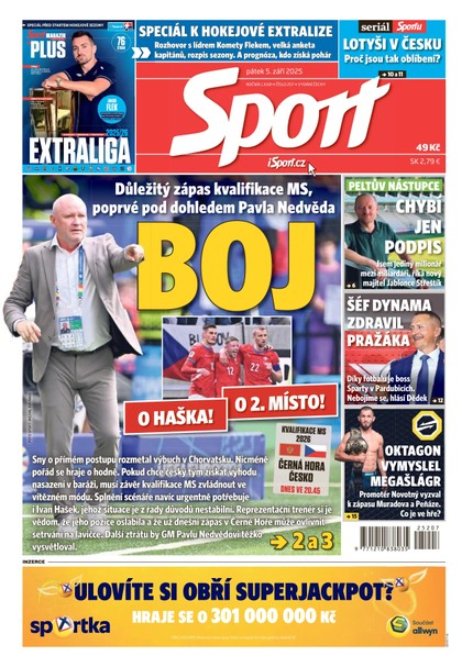 E-magazín Sport - 05.09.2025 - CZECH NEWS CENTER a. s.